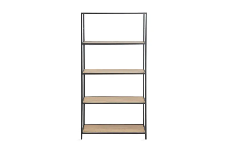 Hasslevik Bokhylle 77x150 cm - Svart/Brun - Oppbevaring - Hyller - Bokhylle