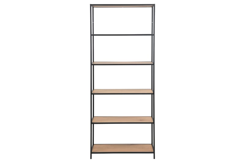 Hasslevik Bokhylle 77x35 cm 5 Hyller - Natur/Matt Svart - Oppbevaring - Hyller - Bokhylle