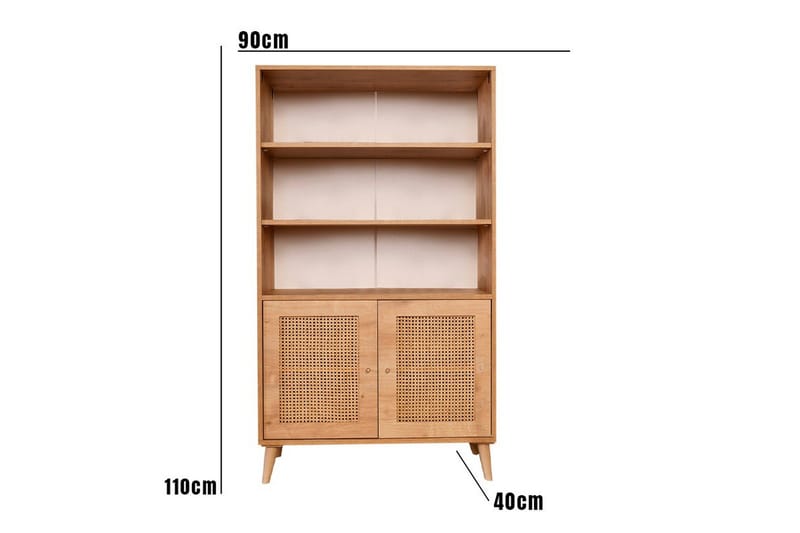Hazeran Bokhylle 40 cm - Eik - Oppbevaring - Hyller - Bokhylle
