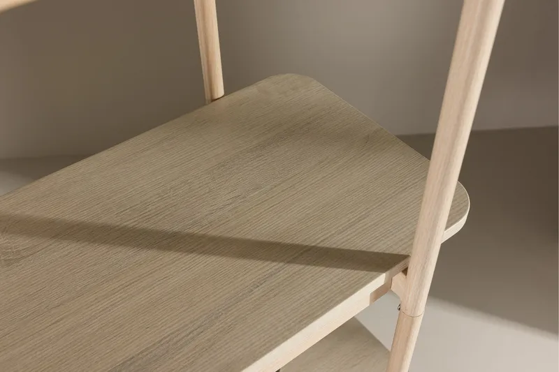 Heim Bokhylle 120 cm i Eik - Lysebeige - Oppbevaring - Hyller - Bokhylle