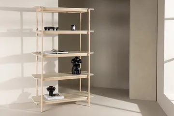 Heim Bokhylle 120 cm i Eik - Lysebeige - Oppbevaring - Hyller - Bokhylle