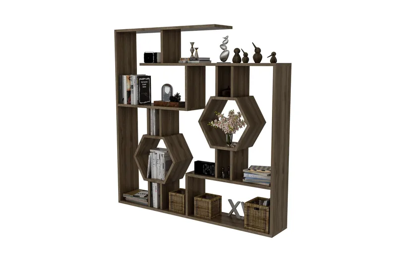 Hejde Bokhylle 134 cm - Brun - Oppbevaring - Hyller - Bokhylle