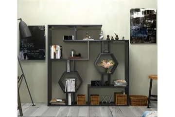 Hejde Bokhylle 134 cm - Svart - Oppbevaring - Hyller - Bokhylle