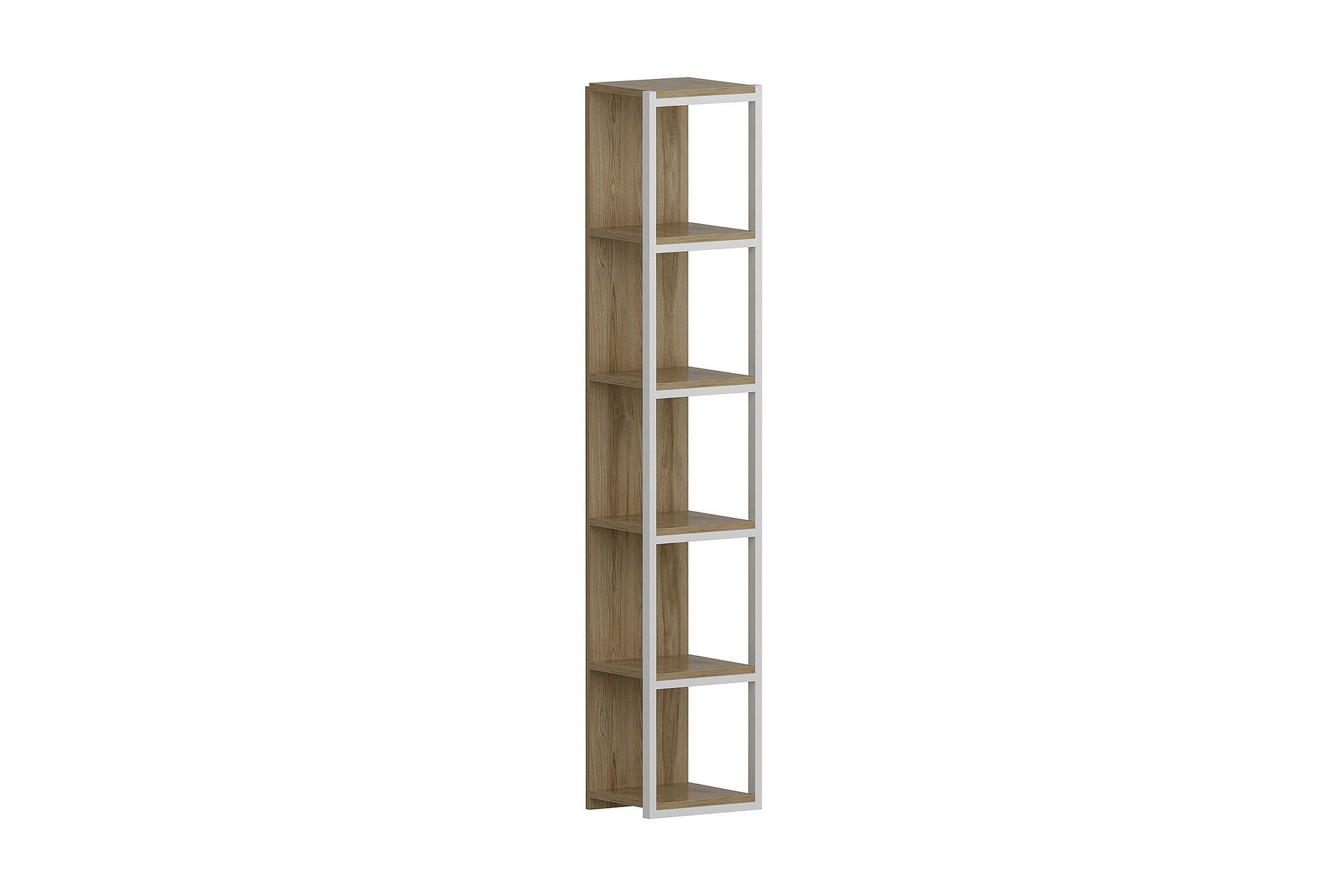 Hejde Bokhylle 34 cm - Brun/Hvit