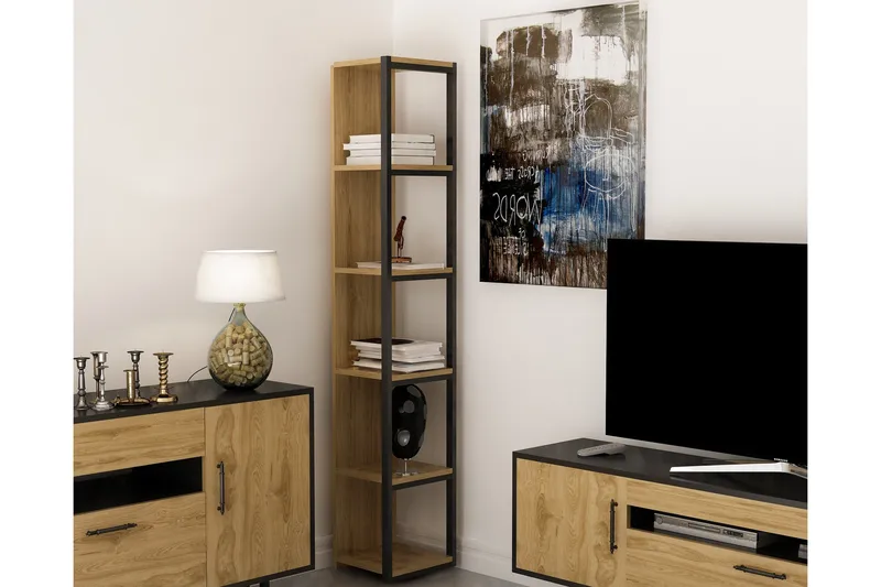 Hejde Bokhylle 34 cm - Brun/Svart - Oppbevaring - Hyller - Bokhylle