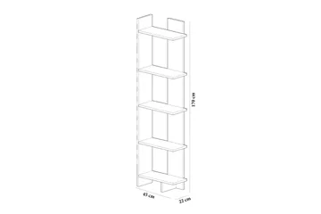 Hejde Bokhylle 45 cm - Brun/Hvit - Oppbevaring - Hyller - Bokhylle