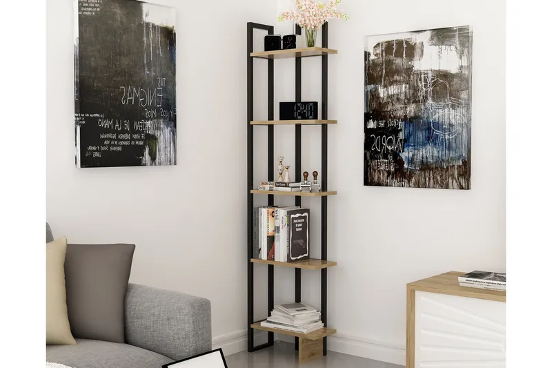 Hejde Bokhylle 45 cm - Brun/Svart - Oppbevaring - Hyller - Bokhylle