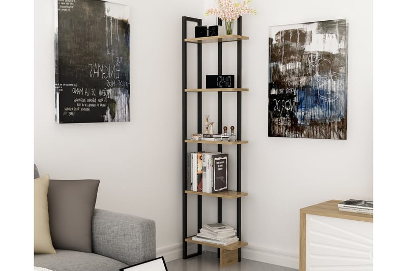 Hejde Bokhylle 45 cm - Brun/Svart - Oppbevaring - Hyller - Bokhylle