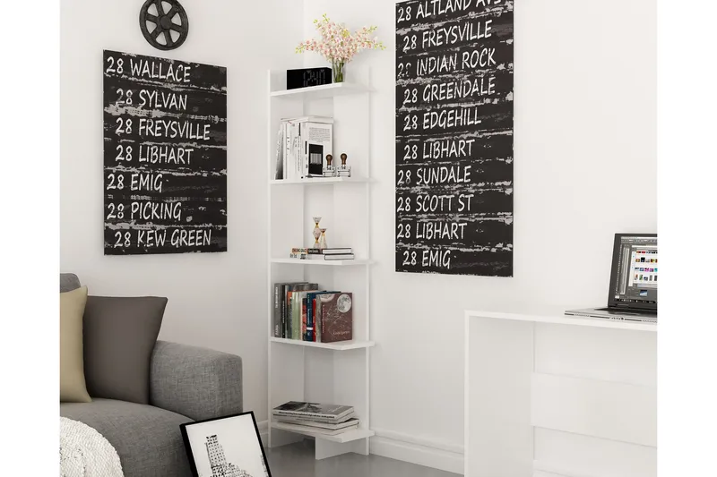 Hejde Bokhylle 45 cm - Extra Hvit - Oppbevaring - Hyller - Bokhylle