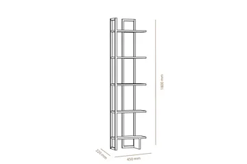 Hejde Bokhylle 45 cm - Hvit - Oppbevaring - Hyller - Bokhylle