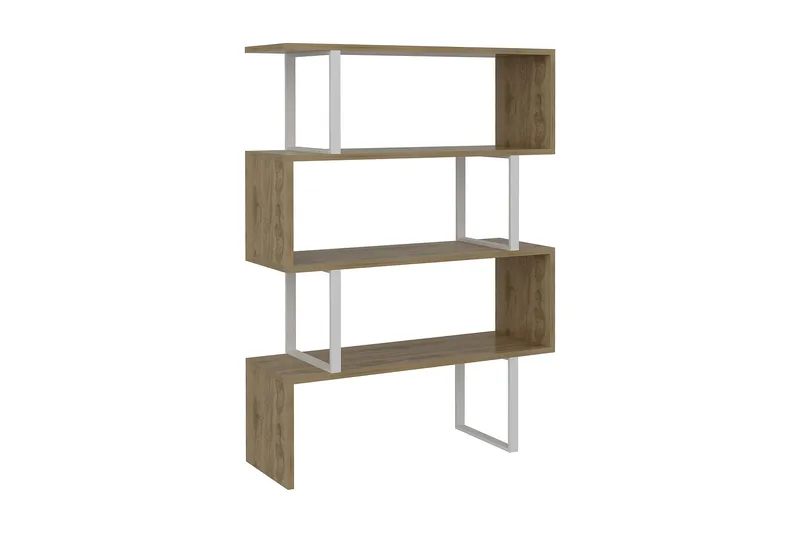 Hejde Bokhylle 92 cm, Brun/Hvit