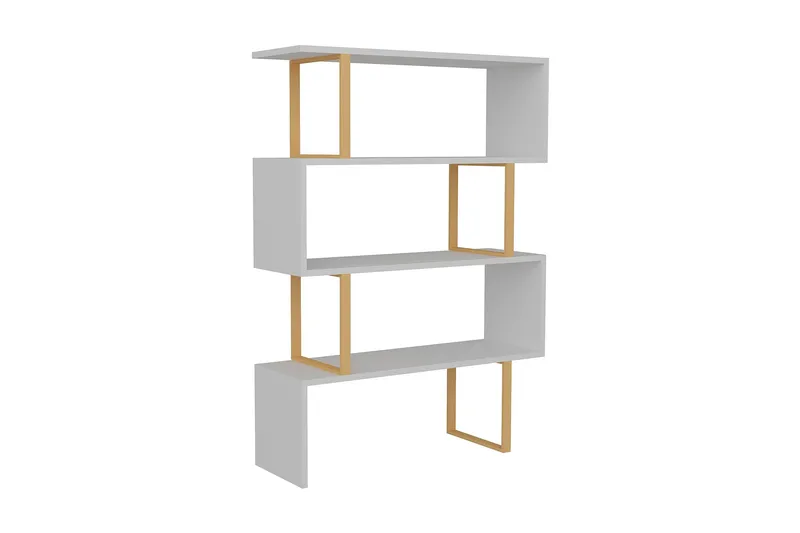 Hejde Bokhylle 92 cm - Gul/Hvit - Oppbevaring - Hyller - Bokhylle