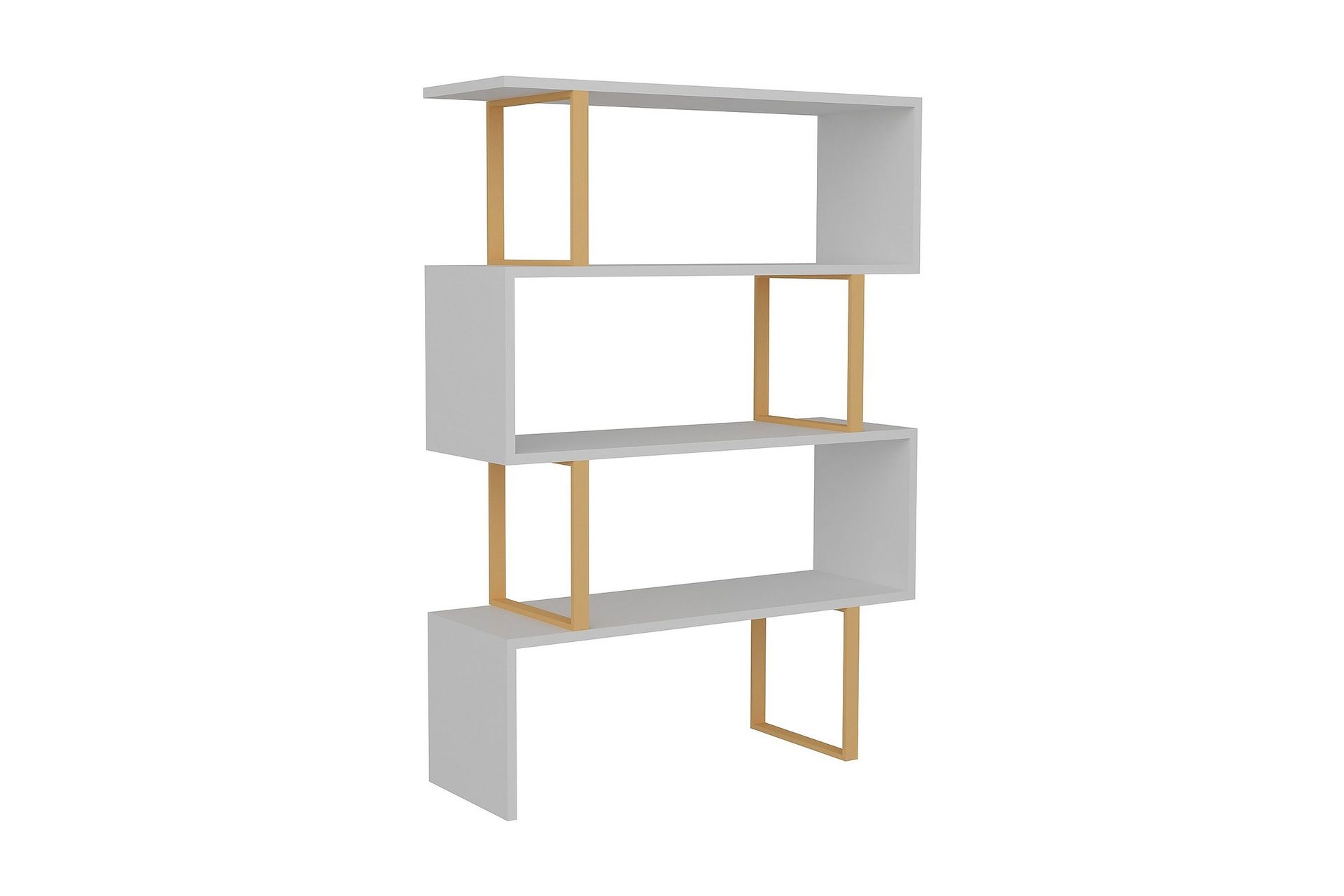 Hejde Bokhylle 92 cm - Gul/Hvit