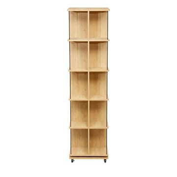 Bokhylle HOME4YOU Ferdie Swivel 45x45x176 cm ask/svart - ask/svart - Oppbevaring - Hyller - Bokhylle