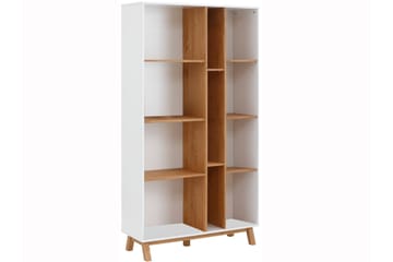 Homestead Bokhylle 100 cm i Eik - Hvit - Oppbevaring - Hyller - Bokhylle
