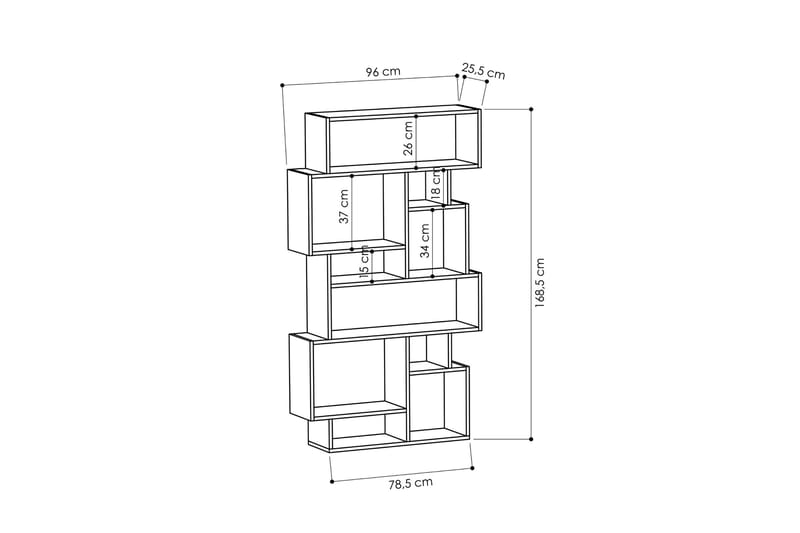 Homitis Bokhylle - Oppbevaring - Hyller - Bokhylle