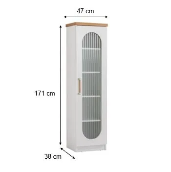 Bokhylle Homitis Vita (47 x 171 x 38 cm) Hvit - Oppbevaring - Hyller - Bokhylle