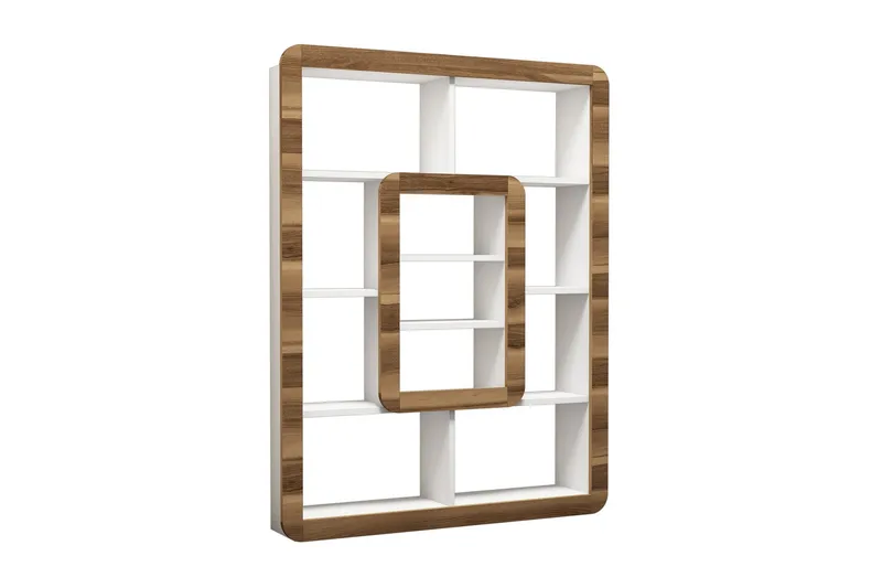 Hovdane Bokhylle 109 cm, Hvit/Brun