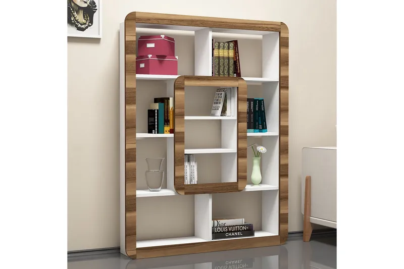 Hovdane Bokhylle 109 cm - Hvit/Brun - Oppbevaring - Hyller - Bokhylle