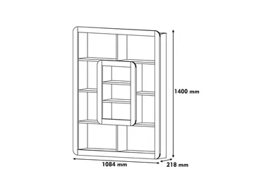 Hovdane Bokhylle 109 cm - Hvit/Gul - Oppbevaring - Hyller - Bokhylle