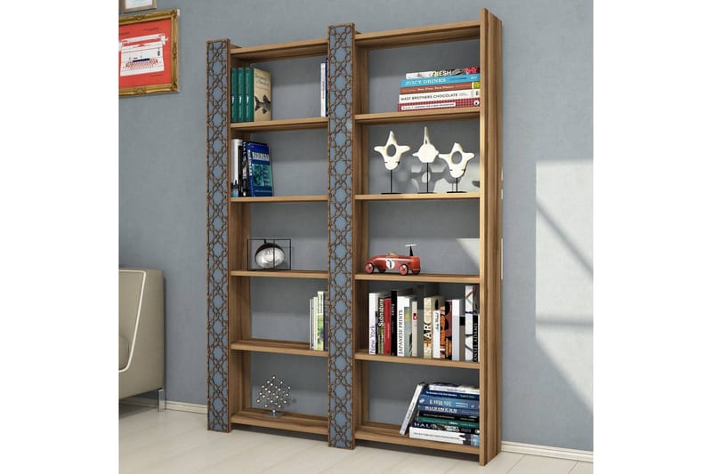 Hovdane Bokhylle 124 cm - Brun - Oppbevaring - Hyller - Bokhylle