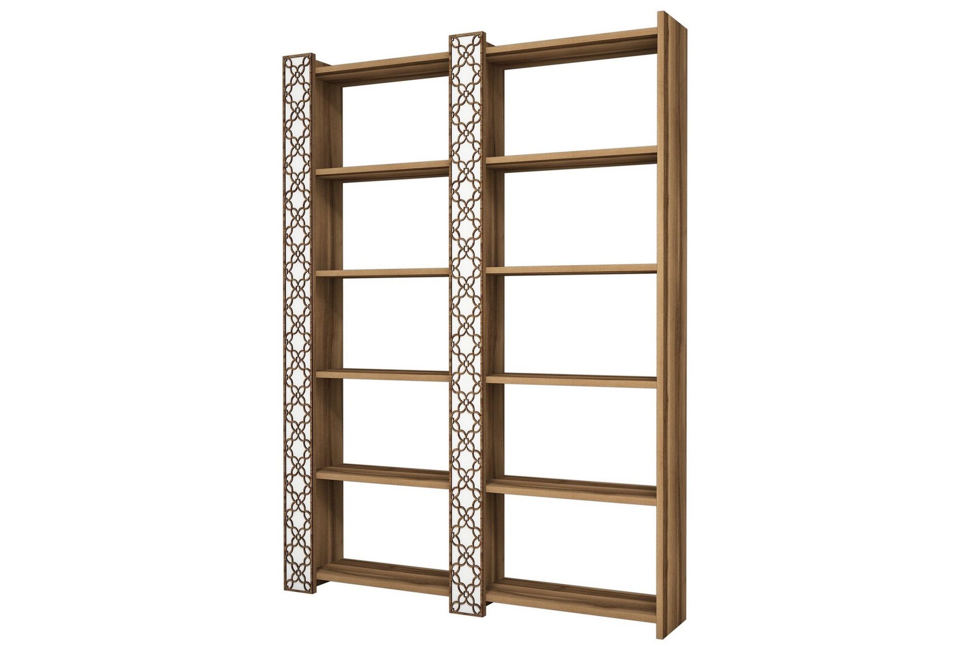 Hovdane Bokhylle 124 cm - Brun/Hvit