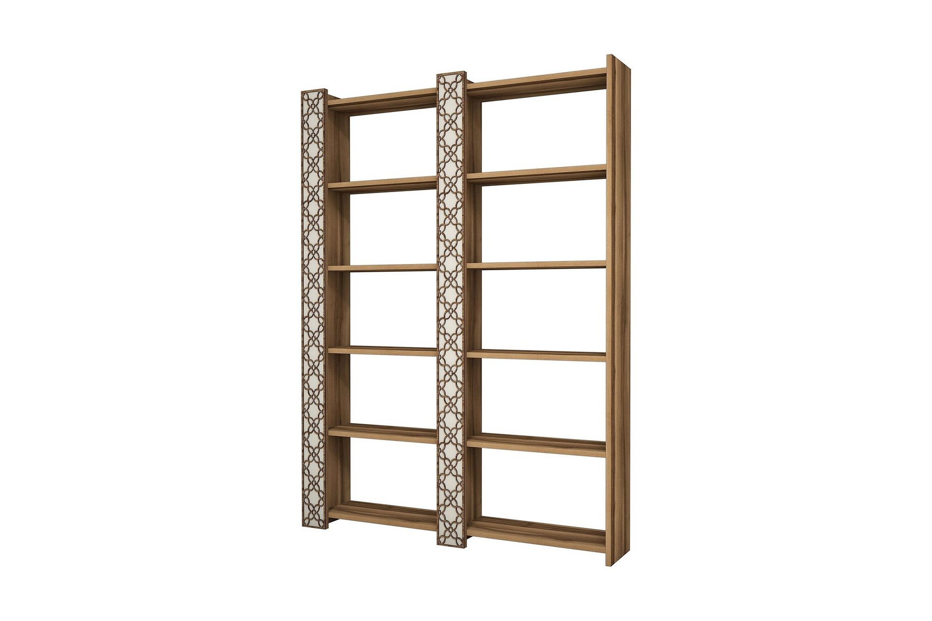 Hovdane Bokhylle 124 cm - Brun/Hvit
