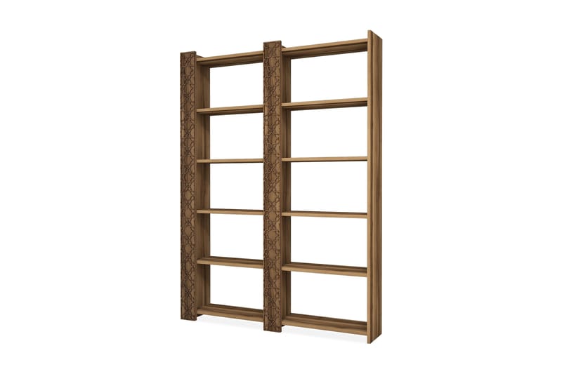 Hovdane Bokhylle 124 cm, Mørkebrun