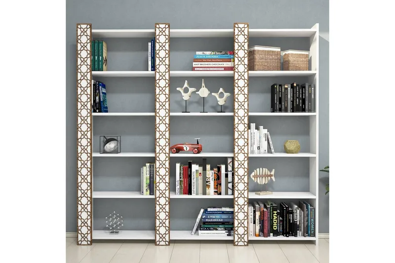 Hovdane Bokhylle 184 cm - Hvit - Oppbevaring - Hyller - Bokhylle