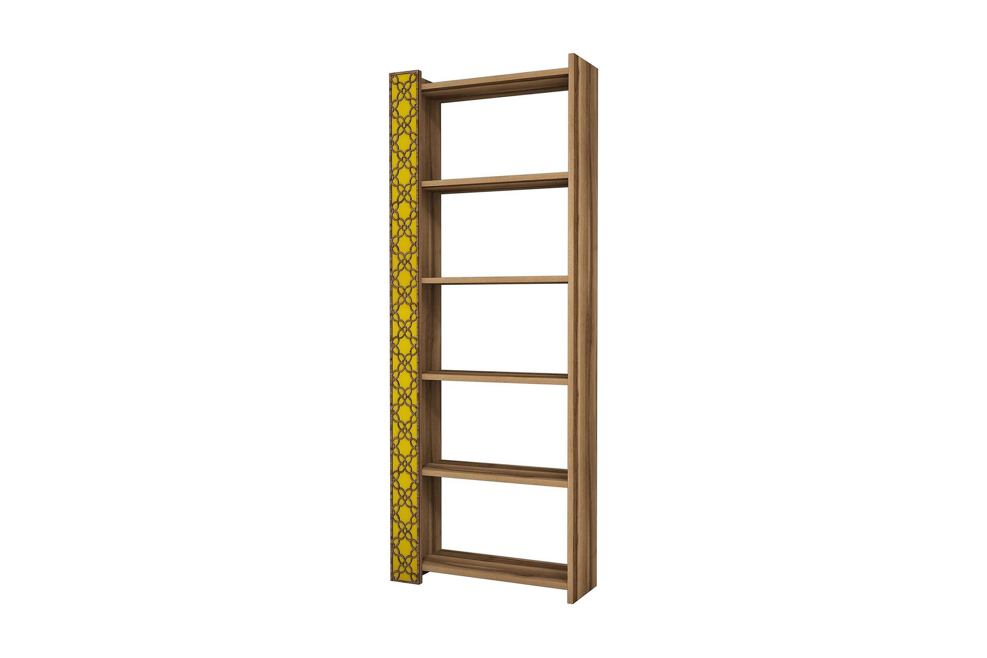 Hovdane Bokhylle 64 cm - Brun/Gul