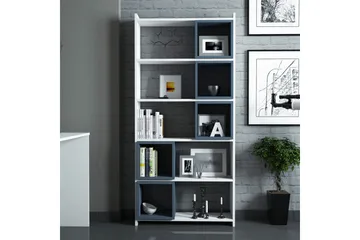 Hovdane Bokhylle 80 cm - Hvit/Blå - Oppbevaring - Hyller - Bokhylle