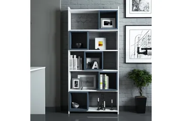 Hovdane Bokhylle 80 cm - Hvit/Blå - Oppbevaring - Hyller - Bokhylle