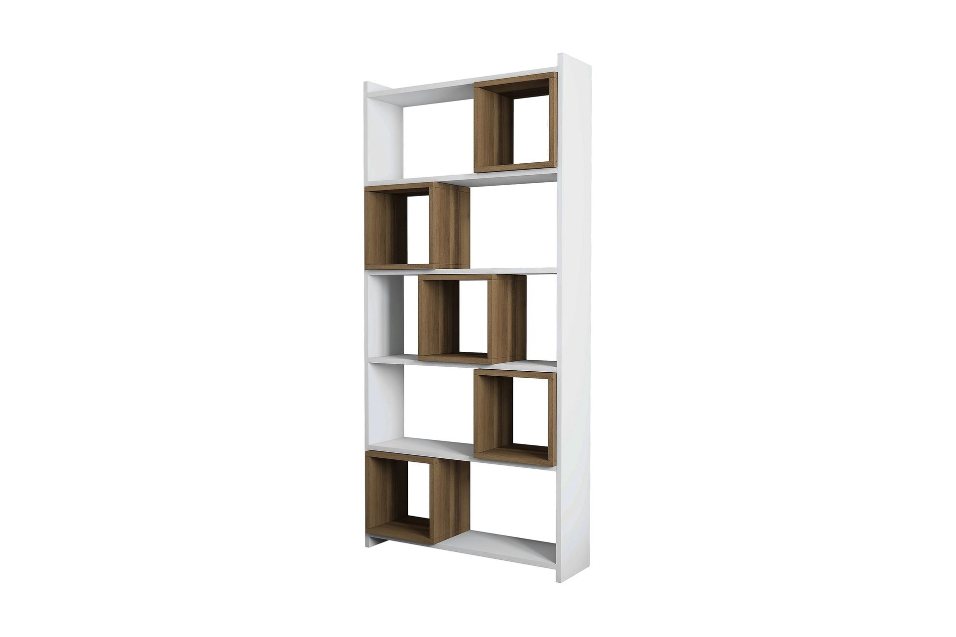 Hovdane Bokhylle 80 cm - Hvit/Brun