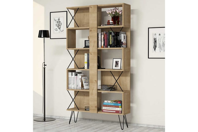 Hovdane Bokhylle 90 cm - Brun - Oppbevaring - Hyller - Bokhylle