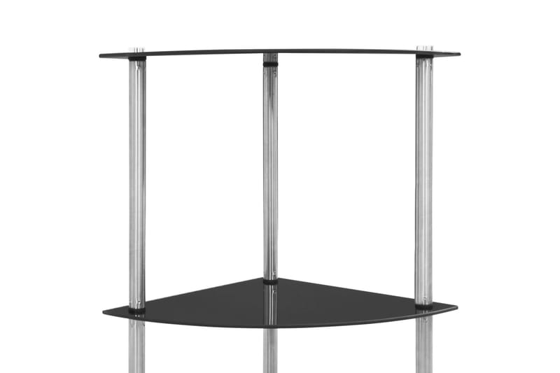 Hylle 6 etasjer svart 30x30x160 cm herdet glass - Oppbevaring - Hyller - Bokhylle