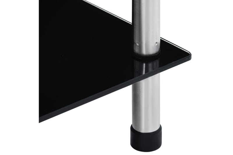 Hylle 6 etasjer svart 40x40x160 cm herdet glass - Svart - Oppbevaring - Hyller - Bokhylle