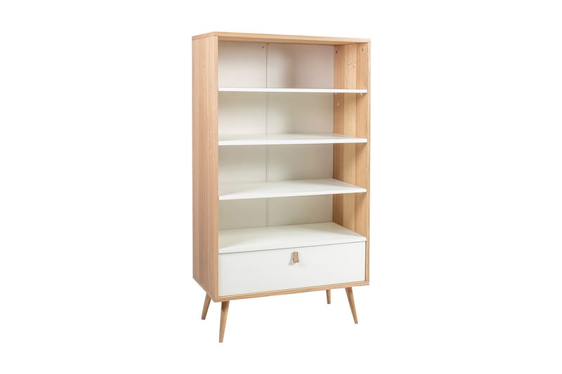 Hylle HELENA 80x40xH140cm MDF naturlig / hvit - Oppbevaring - Hyller - Bokhylle