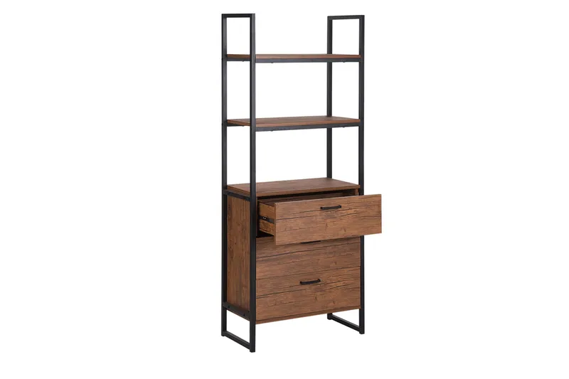 Hylle med skuffer TIFTON - Tre / Natur - Oppbevaring - Hyller - Bokhylle