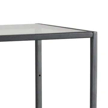 Ikaria Bokhylle 35 cm med 4 Hyller i Glass og Metall - Svart - Oppbevaring - Hyller - Bokhylle