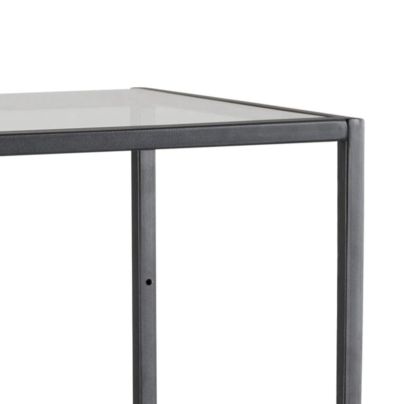 Ikaria Bokhylle 35 cm med 4 Hyller i Glass og Metall - Svart - Oppbevaring - Hyller - Bokhylle