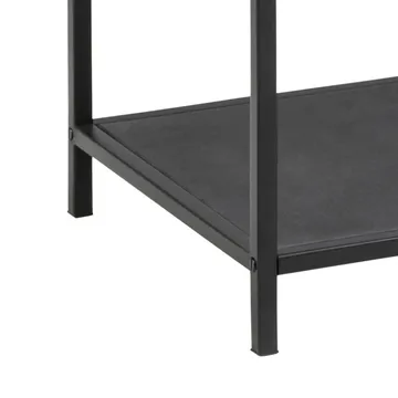 Ikaria Bokhylle 35 cm med 4 Hyller i Glass og Metall - Svart - Oppbevaring - Hyller - Bokhylle