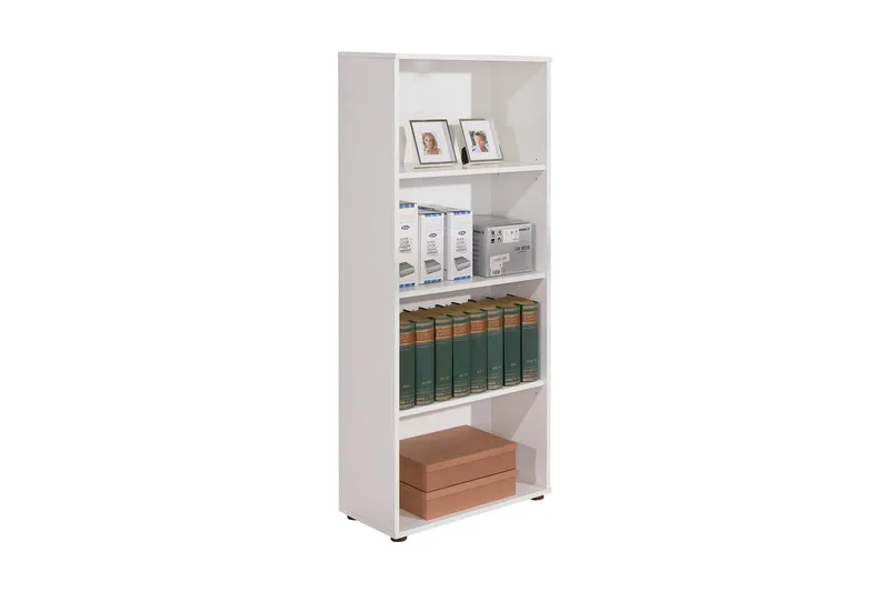 Imhilde Bokhylle 60 cm i Malt Tre, Hvit