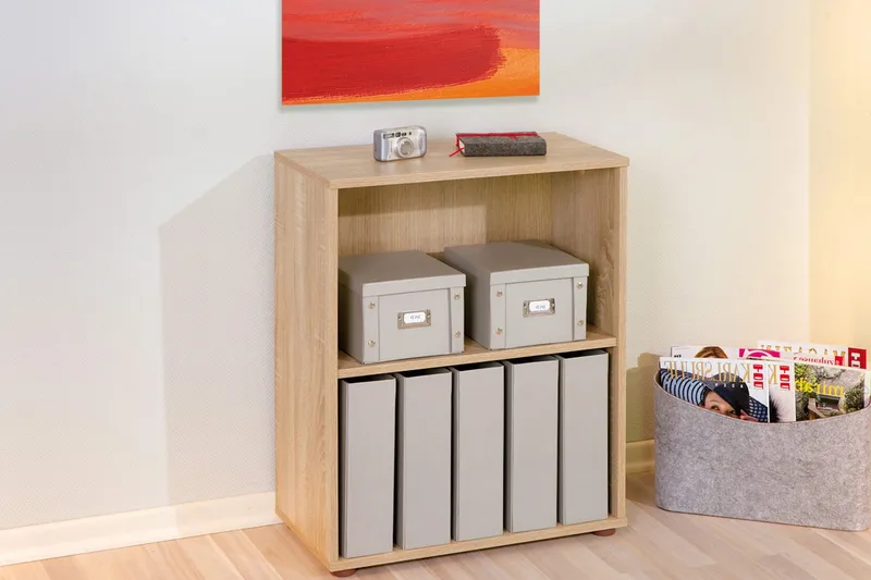 Imhilde Bokhylle 60x75 cm - Lys Eik - Oppbevaring - Hyller - Bokhylle