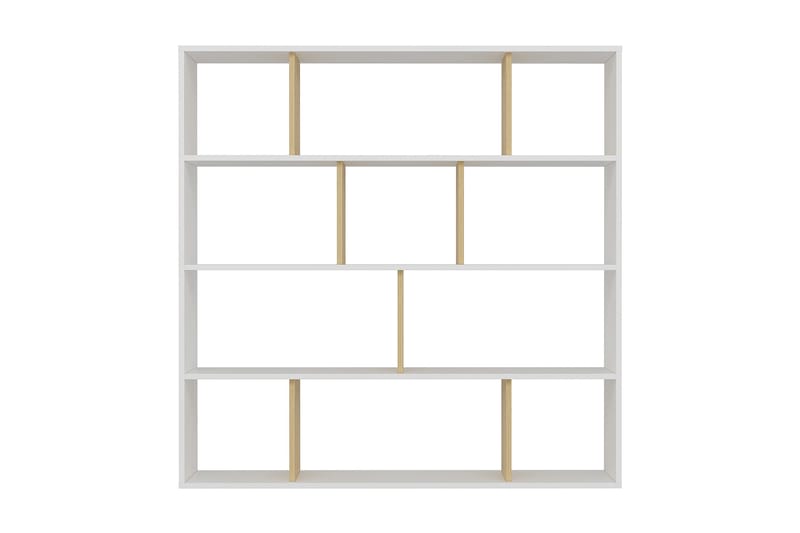 Jasenica Bokhylle 145x25 cm, tre/Natur/Hvit