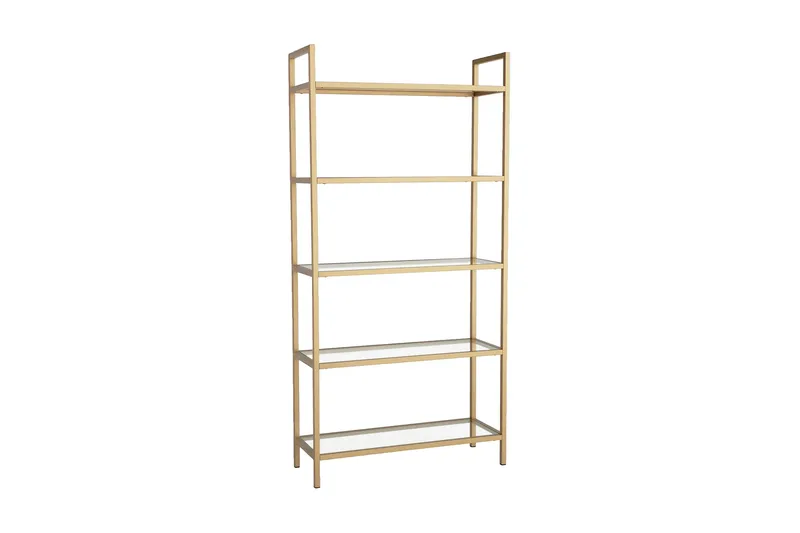 Jorrel Bokhylle 165x80 cm - Gull - Oppbevaring - Hyller - Bokhylle