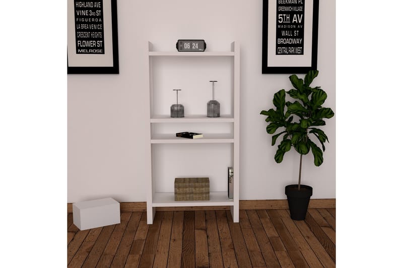 Jysaiah Bokhylle 52 cm - Hvit - Oppbevaring - Hyller - Bokhylle