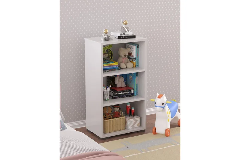 Bokhylle Katsuyuki Hvit - Hvit - Oppbevaring - Hyller - Bokhylle