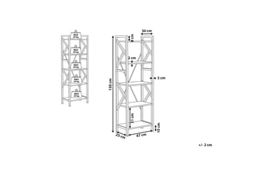 Kaupanger Hylle 47x30 cm - Mørkt tre - Oppbevaring - Hyller - Bokhylle