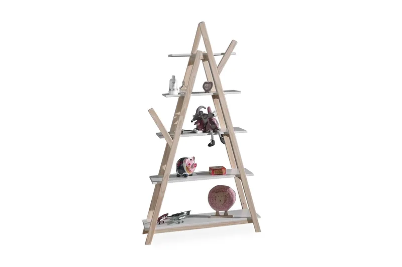 Kiddy Bokhylle 34 cm i Eik, Hvit