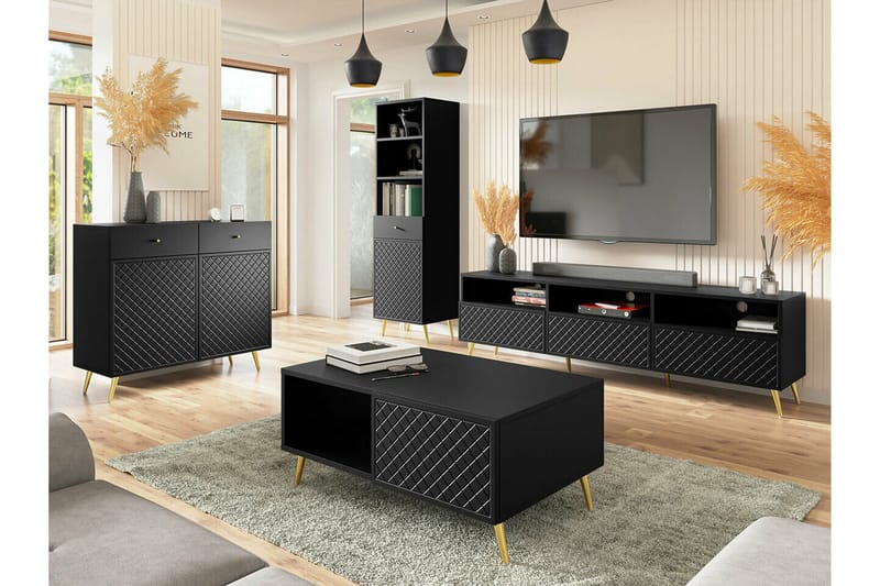 Kintore Bokhylle 50x42 cm - Svart - Oppbevaring - Hyller - Bokhylle